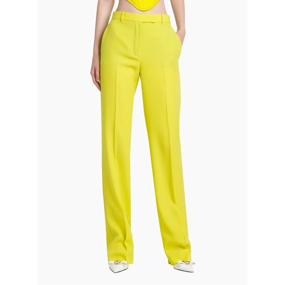Versace Wool Straight-Leg Pants in Mimosa Size US6 $950 - Picture 1 of 11